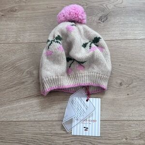 Konges slojd nwt belou knit beret cherry size 12-18 months